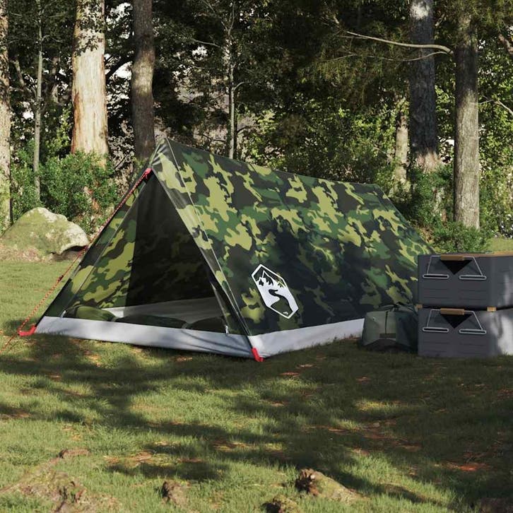vidaXL Tent 2-persoons waterdicht camouflage, Caravans en Kamperen, Tenten, Nieuw, Verzenden