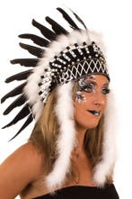 Grote Verentooi Kinderen Zwart Wit Indianentooi Kinder Hoofd, Ophalen of Verzenden, Nieuw