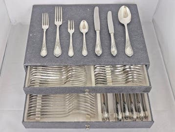Solingen Silber 100 - Bestekset voor 12 personen (84) - 12