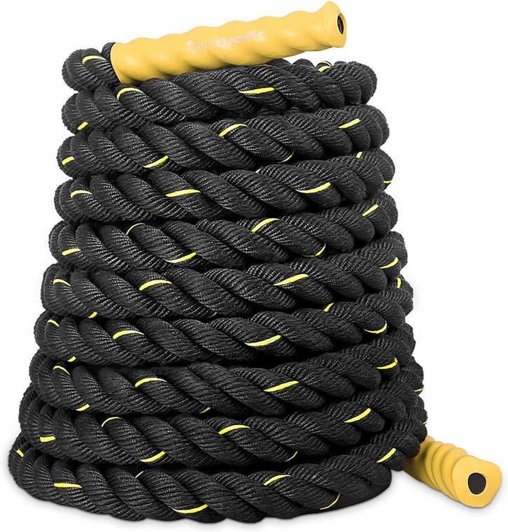 Battle Rope Geel 9m | Retour Deal | Knalkorting, Sport en Fitness, Fitnessmaterialen, Nieuw, Battle rope, Verzenden