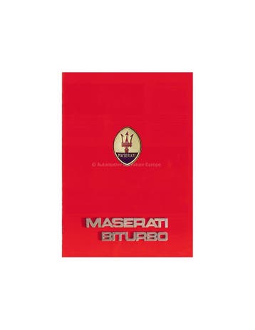 1984 MASERATI BITURBO BROCHURE DUITS, Nieuw