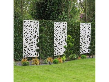 Veiling - 3x Composiet terrasscherm Kerplunk 180x90cm, Nieuw