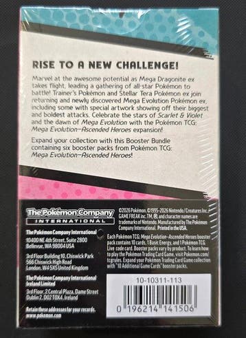 Pokémon - 6 Booster bundle - Mega Evolution-Ascended Heroes