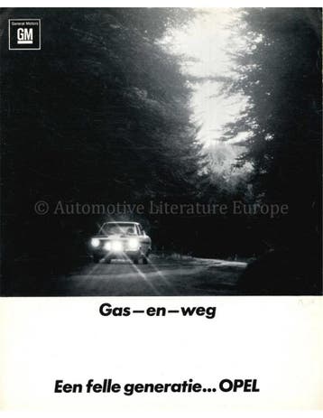 1967 OPEL PROGRAMMA BROCHURE NEDERLANDS, Nieuw