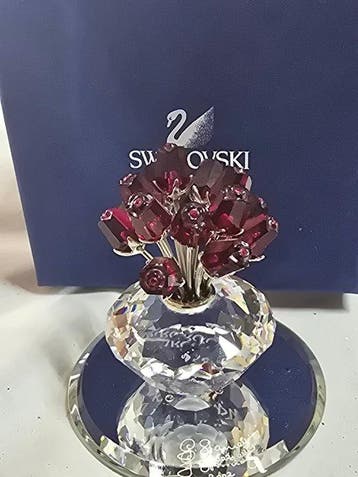 Swarovski - Beeldje - Vase of Roses 283394 - Boxed +