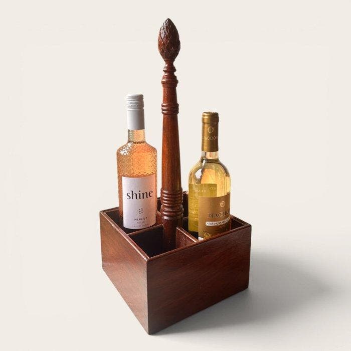 Wijnrek - Hout - Wijndrager, Antiek en Kunst, Curiosa en Brocante