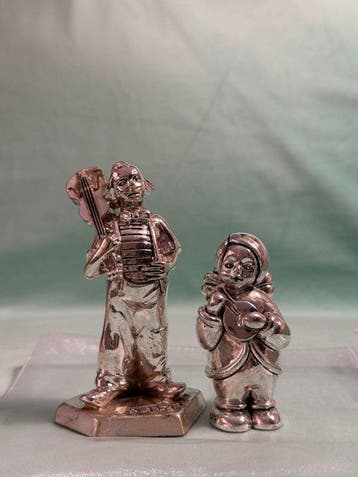 Romar Argenti - Beeldje - Stunning CLOWN Musical Pair (2) -, Antiek en Kunst