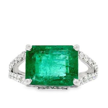 Sans prix de réserve - Bague - 14 carats Or blanc - 5.87ct.