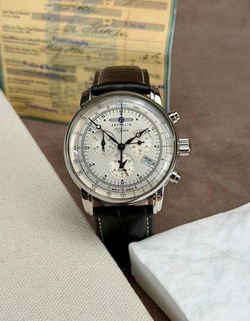 Zeppelin - 100 jahre Chronograph Date - 7680-1 - Heren -, Nieuw