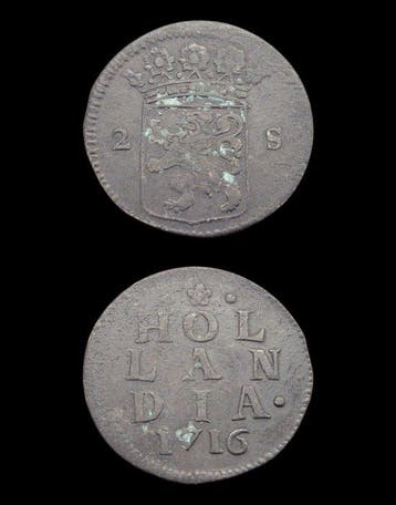Nederland, Holland 2 of Dubbele Stuiver 1716 Ref: KM#48,