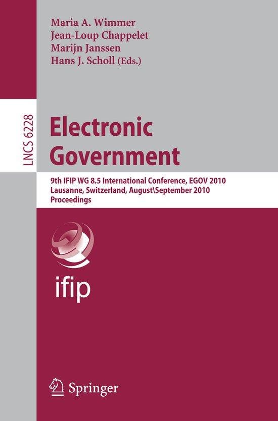 Electronic Government 9783642147982, Boeken, Taal | Engels, Zo goed als nieuw, Verzenden