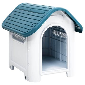 vidaXL Hondenhok 59x75x66 cm polypropeen blauw, Verzenden