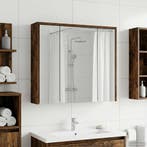 vidaXL Badkamerspiegelkast Rook Eiken 63,5 x 16 x 62,5 cm, Verzenden