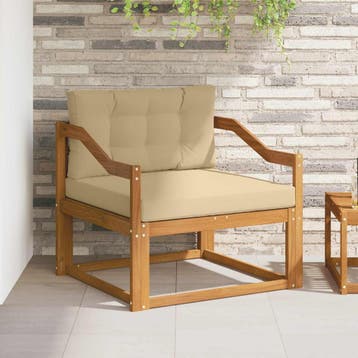 vidaXL Buiten Midden Sofa Naturel, Verzenden