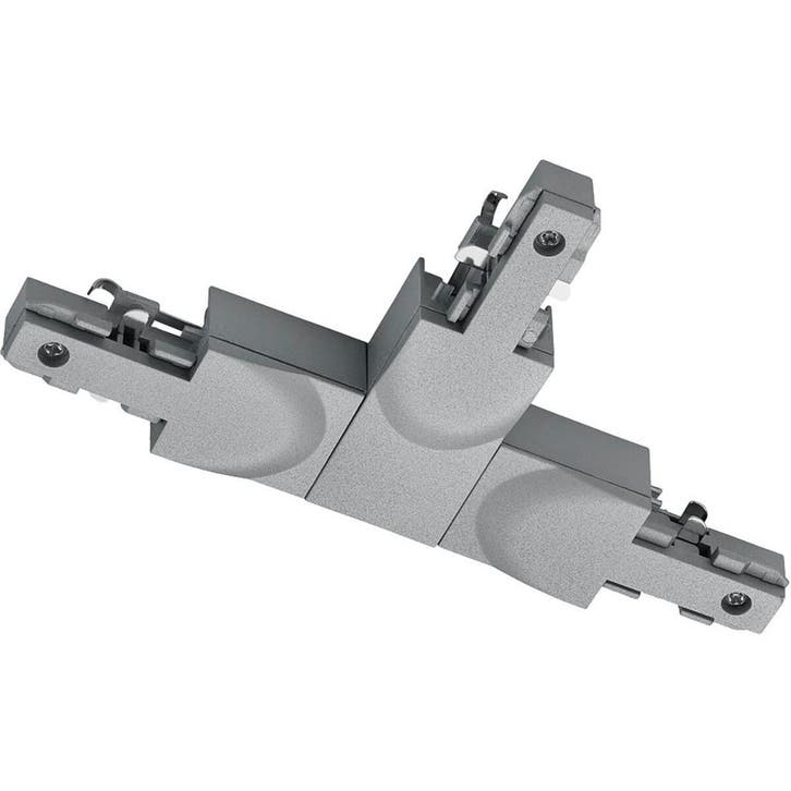Spanningsrail Doorverbinder Mat Titaan - T Connector 2 Fase, Huis en Inrichting, Lampen | Overige, Nieuw, Verzenden