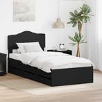 vidaXL Bedframe met lade met opslag Zwart 75 x 190 cm, Verzenden