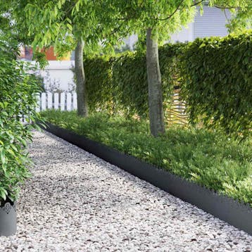 vidaXL Gazonranden 20 pcs 103 x 0,05 x 22 cm Staal Antraciet, Verzenden, Nieuw