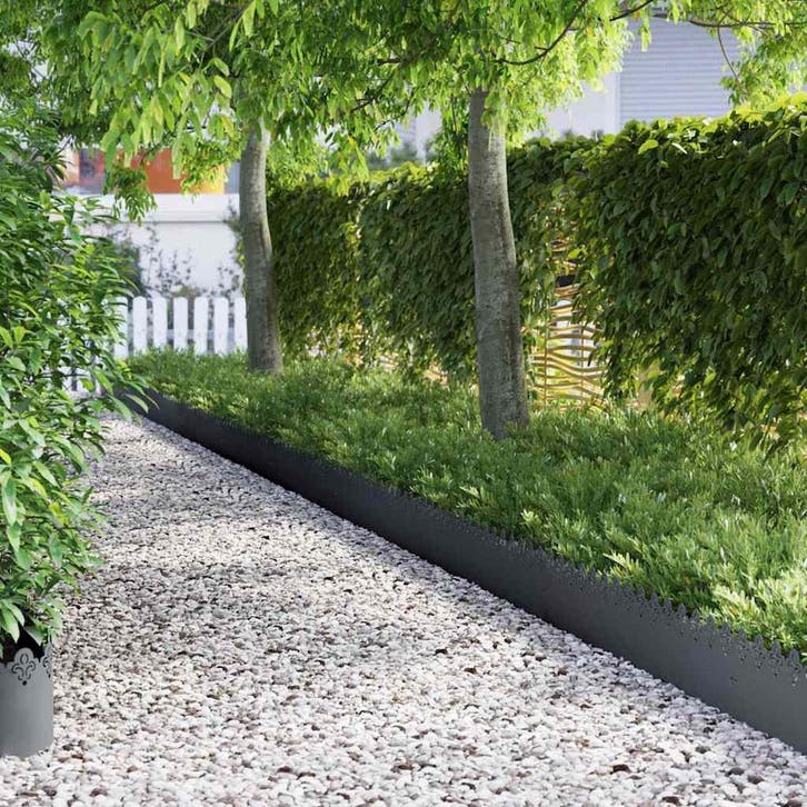 vidaXL Gazonranden 20 pcs 103 x 0,05 x 22 cm Staal Antraciet, Jardin & Terrasse, Traverses & Bordures, Envoi