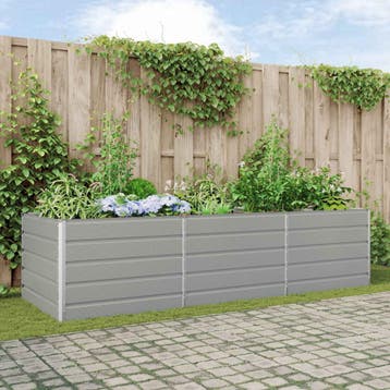 vidaXL Plantenbak Lichtgrijs 290 x 100 x 75 cm, Verzenden