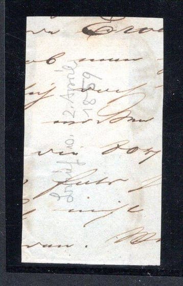 Pruisen 1858 - 1 K2 Aachen Bahnhof op een, Gestempeld