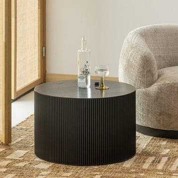 WOOOD Sanne Bijzettafel - Mdf - Zwart - 40x60x60, Verzenden, Nieuw