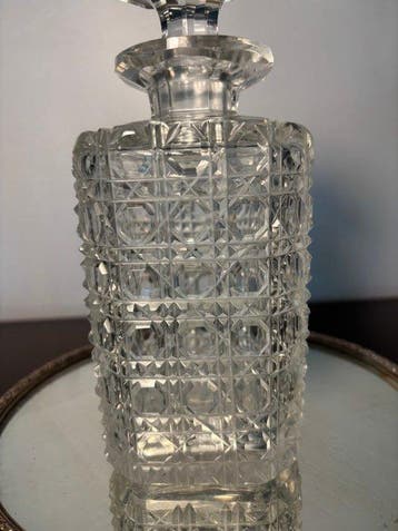 Boheme - Karaf - diamond cut - Kristal, Antiek en Kunst