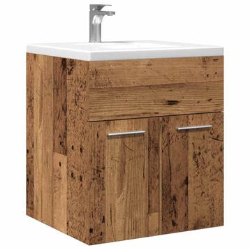 vidaXL Wastafelkast 41x38,5x46 cm bewerkt hout oud, Verzenden, Nieuw