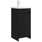 vidaXL Badkamer Vanity met Wastafel Zwart eiken 42 x 40 x, Maison & Meubles, Tables | Coiffeuses, Verzenden