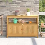 vidaXL Tuinconsole tafel met opslag Licht acacia 110 x 35 x, Verzenden, Nieuw