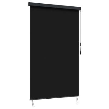 vidaXL Rolgordijn Zwart 160 x 250 cm Stof en Aluminium, Verzenden