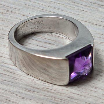 Cartier - Ring - 18 karaat Witgoud Amethist, Nieuw