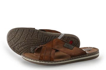 Rieker Slippers in maat 42 Bruin, Kleding | Heren, Schoenen, Slippers, Bruin, Verzenden, Zo goed als nieuw
