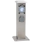 vidaXL Buitenstopcontact op zuil met tijdschakelaar, Verzenden, Nieuw