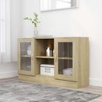 vidaXL Vitrinekast 120x30,5x70 cm bewerkt hout sonoma, Verzenden, Nieuw