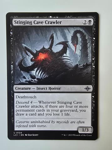 STINGING CAVE CRAWLER (LCI) (U 0124) (MTG) (TRADING CARD), Gebruikt
