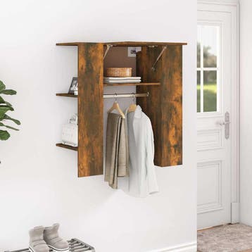vidaXL Halmeubel 97,5x37x99 cm bewerkt hout gerookt, Verzenden, Nieuw