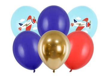 Ballonnen Vliegtuig Mix 30cm 6st, Hobby en Vrije tijd, Verzenden, Nieuw