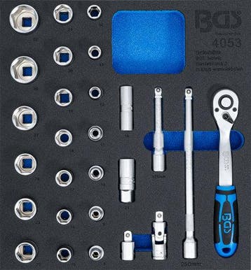 Bgs Technic Gereedschapsbak 2/3: dopsleutel 12,5 mm (1/2) 27, Verzenden, Nieuw