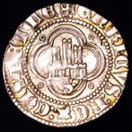 . Koninkrijk Castilië Enrique II (1369-1379). 1/2 real, Postzegels en Munten