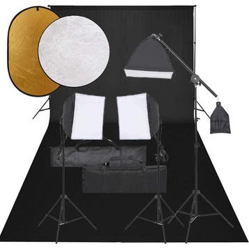 vidaXL Fotostudioset met verlichtingsset, achtergrond en, Verzenden, Nieuw