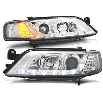 Phares Pour Opel Vectra B 96-98 Daylight Led Chromé, Verzenden