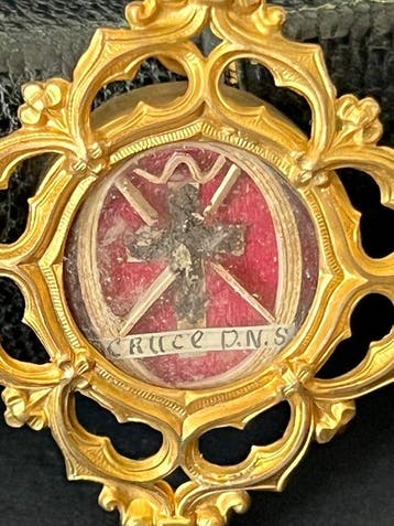 Reliekhouder - Metaal - 1850-1900 - Heilig Kruis