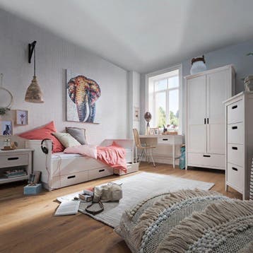 Infanskids Solvita Complete Kinderkamer Set Wit - Ledikant 9, Nieuw