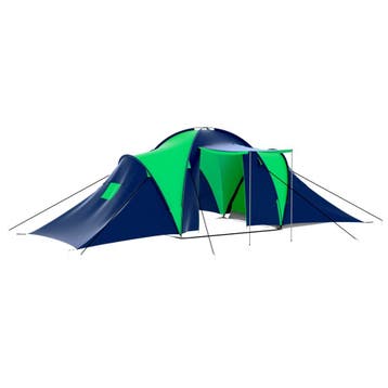 vidaXL Tent 9-persoons polyester blauw en groen, Verzenden