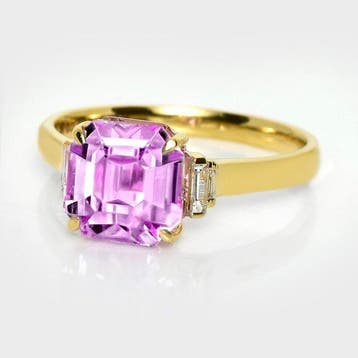Zonder minimumprijs - Ring - 14 karaat HRD 3,60 ct Roze,, Nieuw