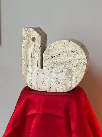 Fratelli Mannelli - sculptuur, Travertine ‘Snail’ Sculpture