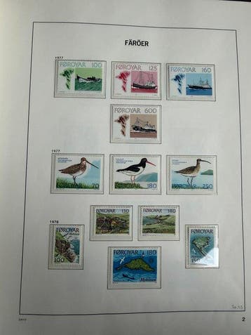 Faeröer 1975/1992 - Prachtige verzameling in DAVO album &