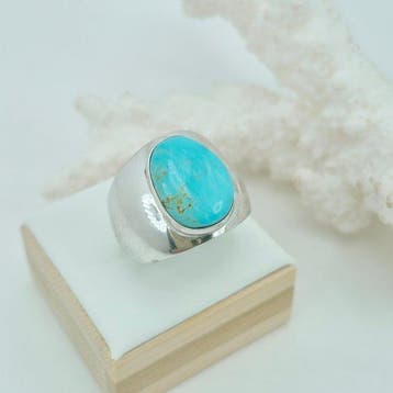 Turquoise - Argent - Bague - TURCHESE ARIZONA