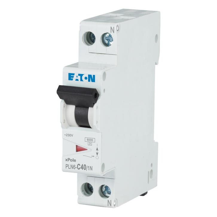 Eaton PLN6 40A Enkelpolige Plus Neutraal MCB C-Curve -, Doe-het-zelf en Bouw, Elektriciteit en Kabels, Verzenden
