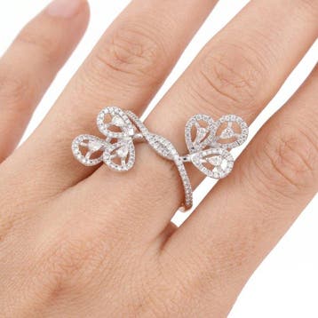 Ring - 14 karaat Roségoud - 0.50ct. tw. Diamant (Natuurlijk)